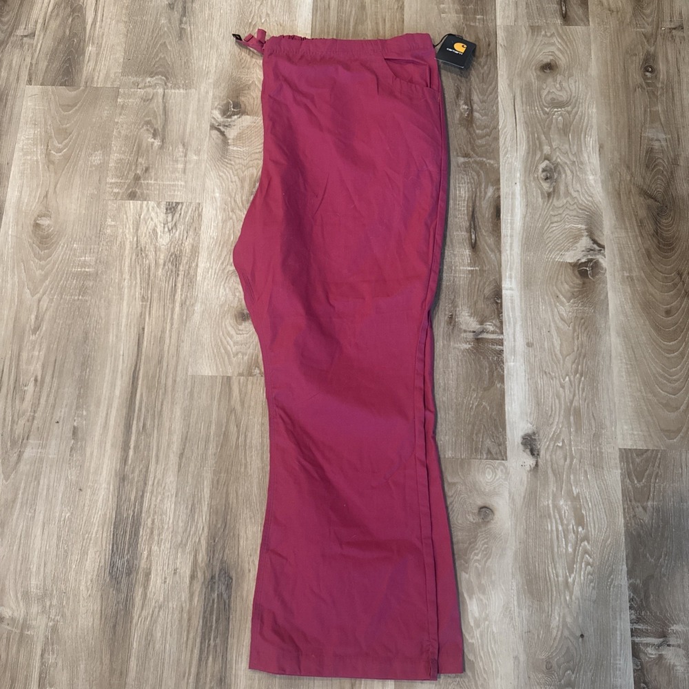 Carhart Scrub Pants 4xl‎ NWT Fushia Pink Medical Uniform Elastic And Drawstring